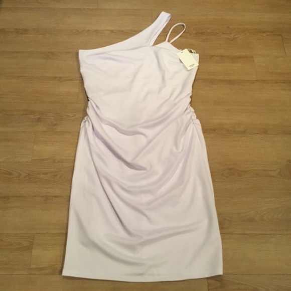 Women's One Shoulder Cutout Ruched Bodycon Dress - Picture 6 of 9